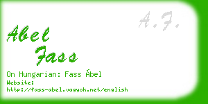 abel fass business card